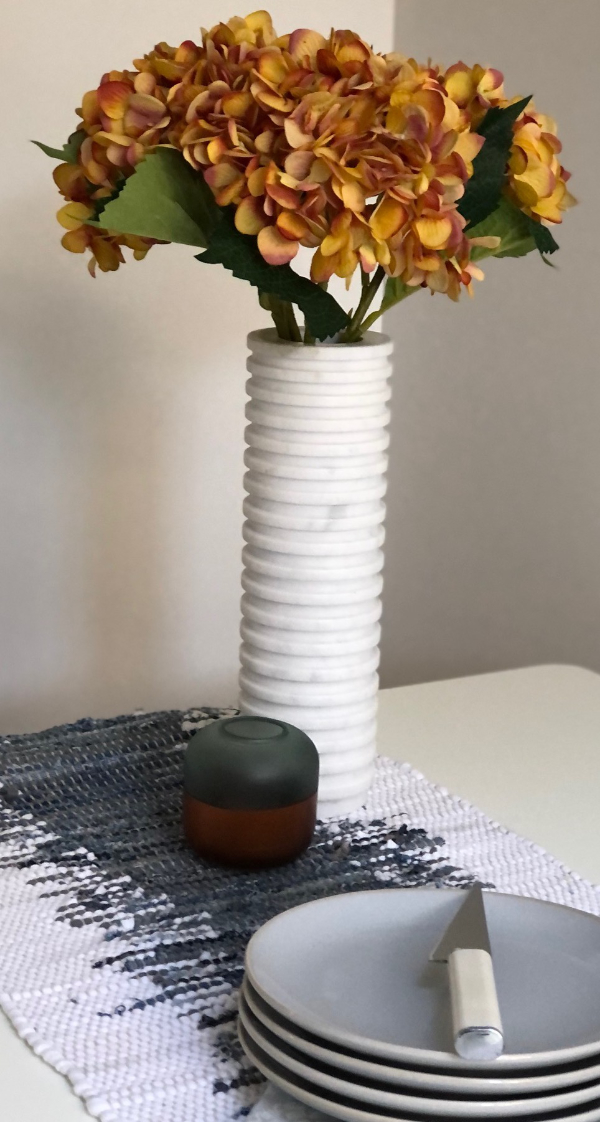 decorative vase on dining table